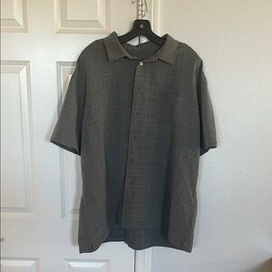 Van Heusen Charcoal Plaid Button Down Shirt